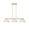 Z-Lite Cobalt Billiard, 3-Light, 13.5 In.W x 49 In.L x 9.25 In.H, Modern Gold/White Linen 152MGLD-DWL13 - alternate 2